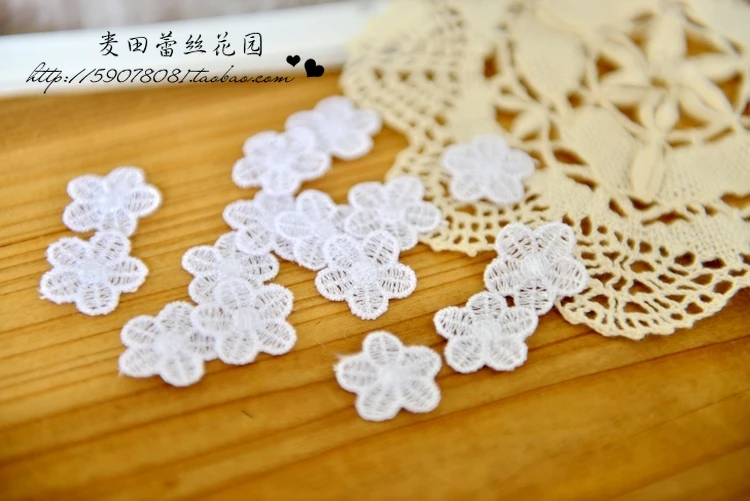 DIY beli vodi topen vezene čipke pribor drobno 2 cm Lei Sibu nalepke, dekorativne tkanine, cvetje