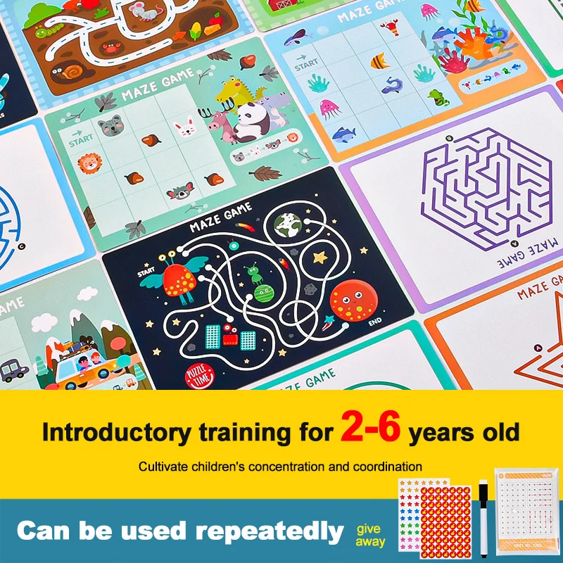 Zabavno nadzor pero s piko slikarstvo usposabljanje sim za 0,8 vrtec labirint pripomočkov za poučevanje otrok, lesene sestavljanke črke puzzle igrače