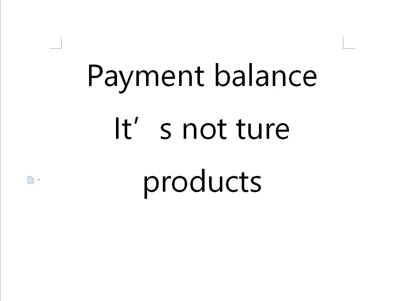 To povezavo za Plačilne Bilance izdelkov, cen in Tovora, ne gre za stavko izdelkov Prosimo, upoštevajte, pred oddaji naročila