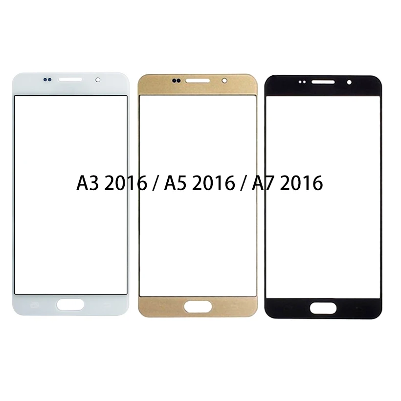 Sprednje Steklo Objektiva Zunanji Zaslon, občutljiv na Dotik Zamenjava za Samsung Galaxy A3 2016 (A310) /A5 2016 (A510) /A7 2016 (A710)