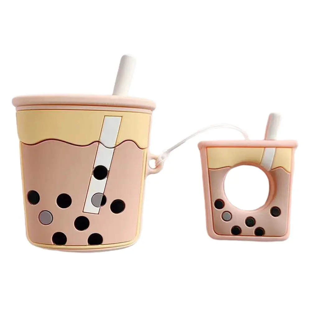 Mleko, čaj skodelica je primerna za AirPods zaščitni pokrov, brezžične slušalke, silikonski zaščitni pokrov