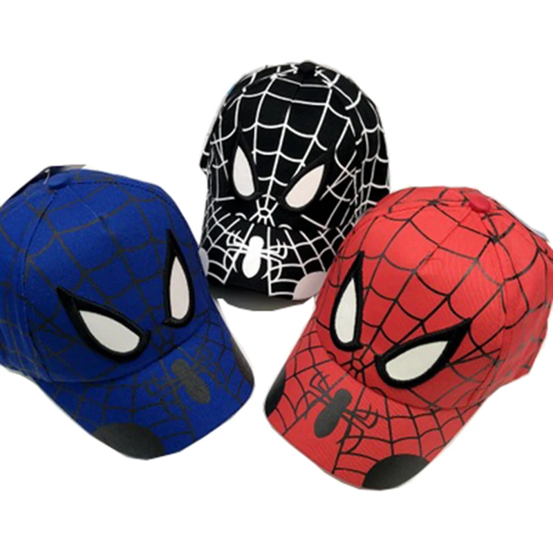 Marvel spider man Risanka Otroci Klobuk Otroci Baseball skp Fantje in Dekleta Črna modra hip hop Baseball Caps na Prostem za zaščito pred soncem klobuki
