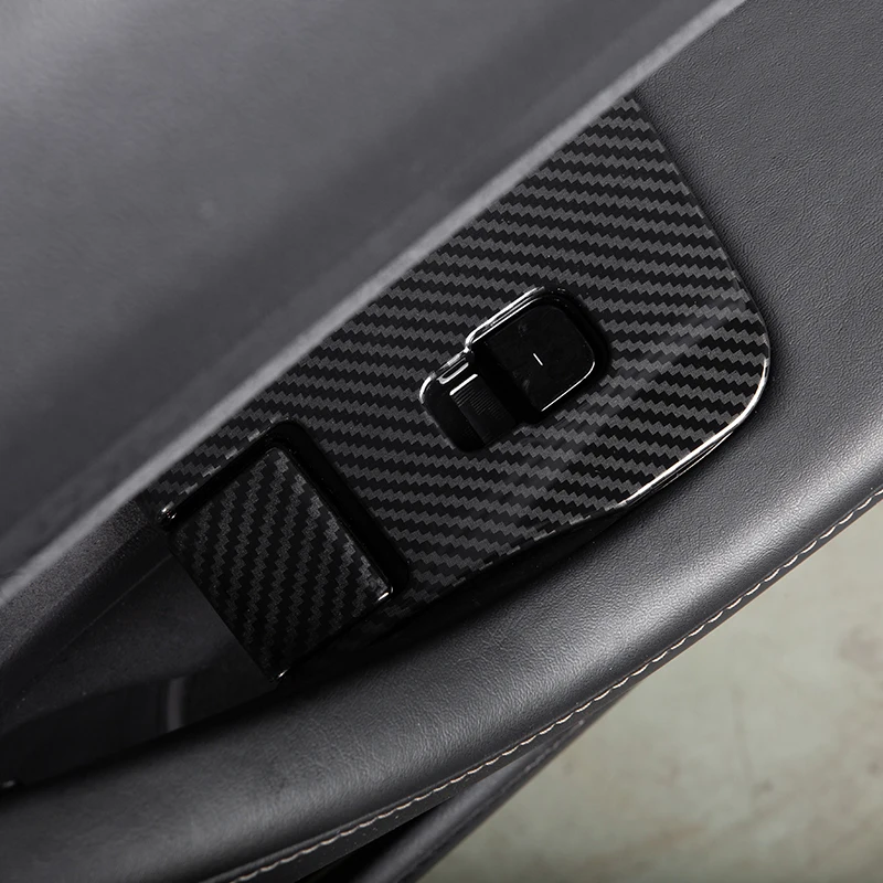 14 KOS Model 3 Ogljikovih Vlaken ABS Zaklepanje Vrat zaščitni Pokrov Okna Stikalo Gumb za Dekoracijo Nalepke za Tesla Model 3（2017-2020）