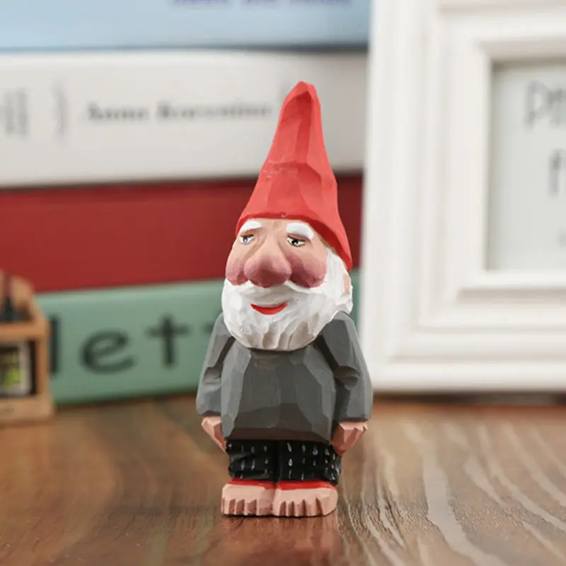 Santa Claus Namizje Decrations Figur Miniature Okraski DIY Mikro Krajine Božično Darilo Lesa Obrti Figurice Doma Dekor