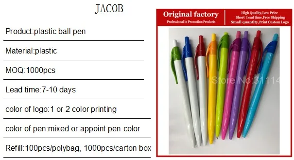Eco-friendly promocijske zložljive pero plastično žogo točka pero logotip pero po meri