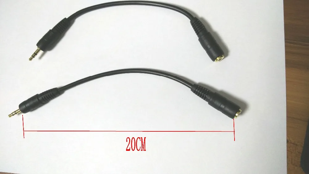 2PCS 3.5 mm Moški na Ženski Audio Stereo Slušalke Razširitev 26AWG 20 CM Kabel Nova