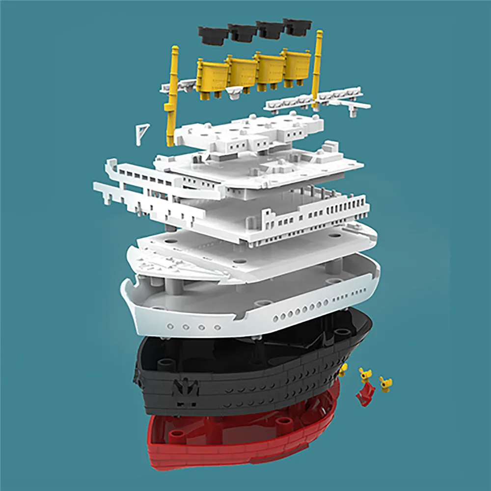 DIY Ladje Model Sestavljanje Kompleti Za Mini B-001 Titanic (Royal Križarjenje Q Edition Model Komplet z/withou Leseni Kabini
