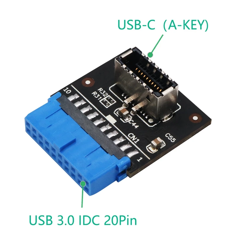 5PCS USB Glave Adapter USB 3.1 Sprednji Plošči Vtičnico Tipa E, da 20Pin USB 3.0 Glavi Moški Podaljšek Adapter za Matično ploščo