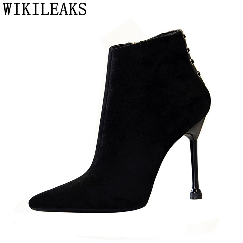 Visoke pete škornji škornji za ženske črni čevlji modni čevlji ženska jeseni ženske chaussures femmes automne hiver bottes femme
