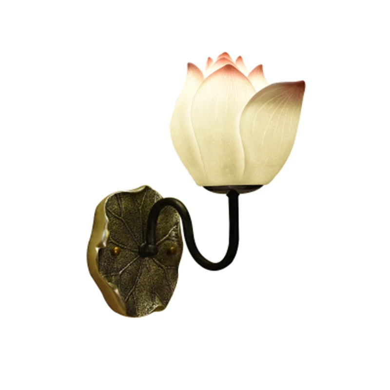 Lotus Oblikovan Stenske Svetilke Kitajski Restavraciji Stenske Luči Spalnica Postelji Svetilko Balkon Stenske Luči Brezplačna Dostava