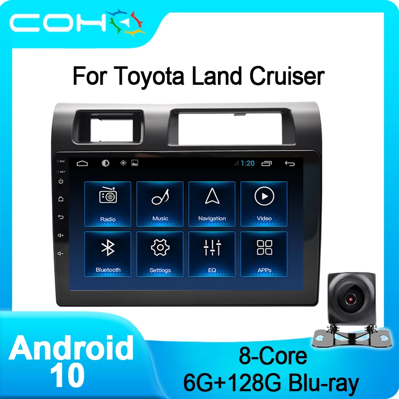COHO Za Toyota Land Cruiser Avto Multimedijski Predvajalnik Navegador Gps Auto Coche Radio Android 10.0 Okta Jedro 6+128G