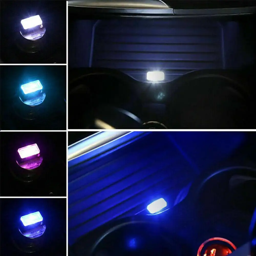 Mini LED Avto Luči Auto Notranje zadeve USB Vzdušje Svetlobe Plug And Play Dekor Svetilka Zasilne Razsvetljave, PC Auto Izdelki Avto Opremo