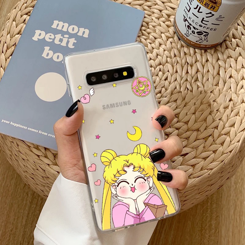 Srčkan Japonski Anime Sailor Moon TPU Mehko Telefon Ohišje Za Samsung Galaxy S8 S9 S10PLUS S20 S20ULTRA S6 S7 DEGE