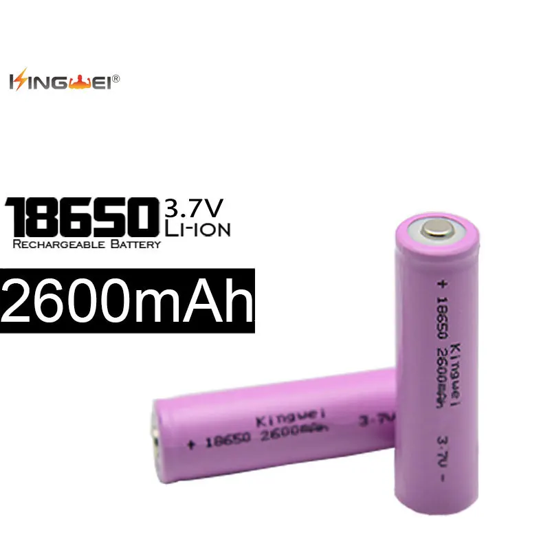 KingWei Roza 2600mAh 2Pcs 18650 Li-ion, 3.7 v, Baterije za ponovno Polnjenje Z Dvojno EU NAS Plug Hiter Polnilec za LED Svetilka