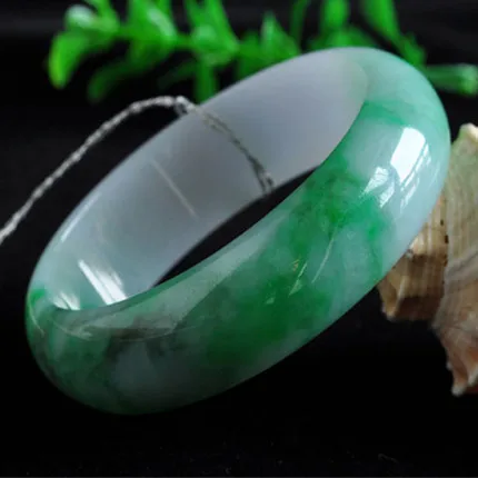 Zheru Nakit Naravnih Burmanski Smaragdno Zelena v Dveh odtenkih 54-64mm Zapestnica Elegantno Princesa Jewelry Najboljše Darilo