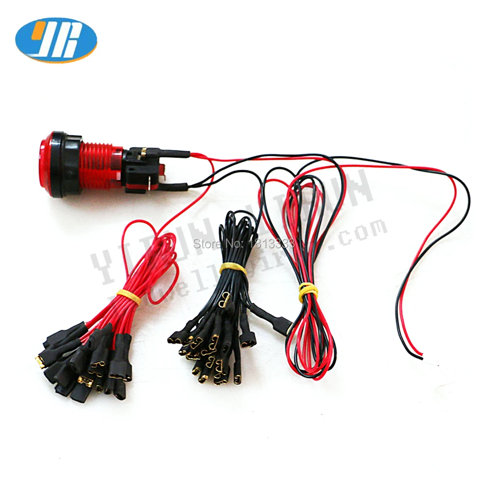 LED Svetlobni Kabel 2,8 mm /6,5 mm Priključni Kabel, Ženski Konektor Za LED osvetljeni pritisni gumb 2PIN, Da Nič Zamudo USB Kodirnik