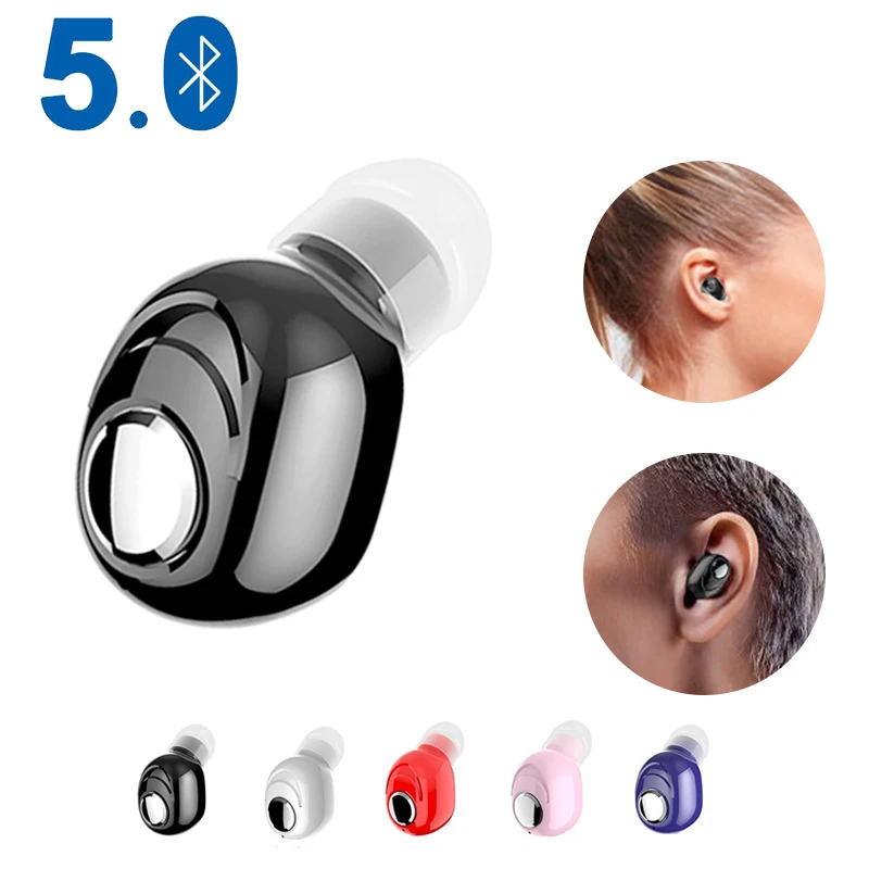 Brezžični Mini Bluetooth Slušalke za V Uho Nevidno Čepkov Prostoročne Stereo Slušalke z Mikrofonom Šport, ki Teče Za iPhone 12 Huawei