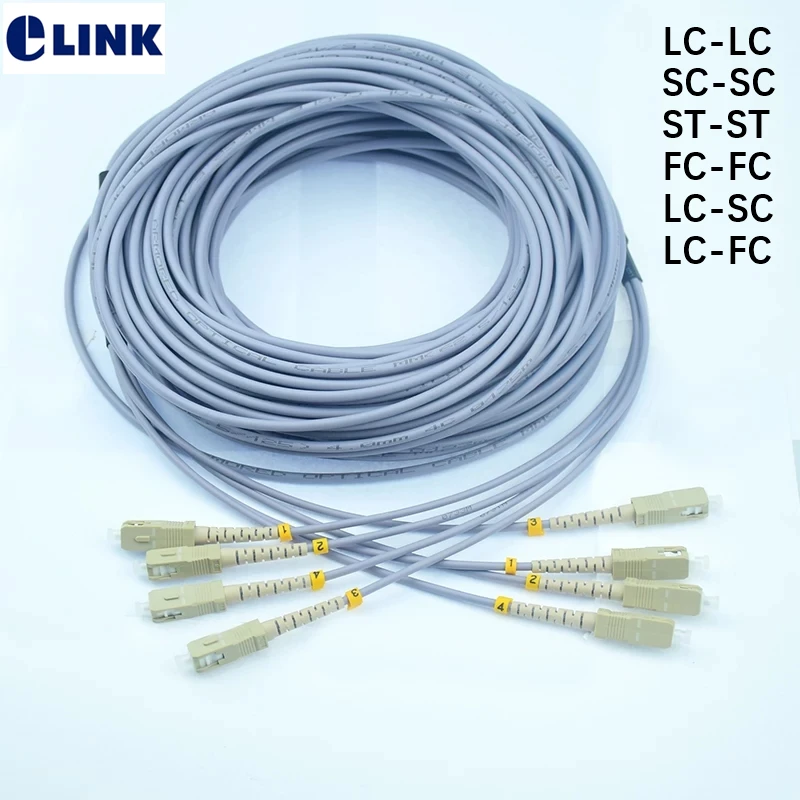 150mtr 4 core Oklepnih vlaken patchcord SC LC FC ST Multimode 4 vlakna Oklepnih optičnih vlaken skakalec kabel ELINK ftth 150 M