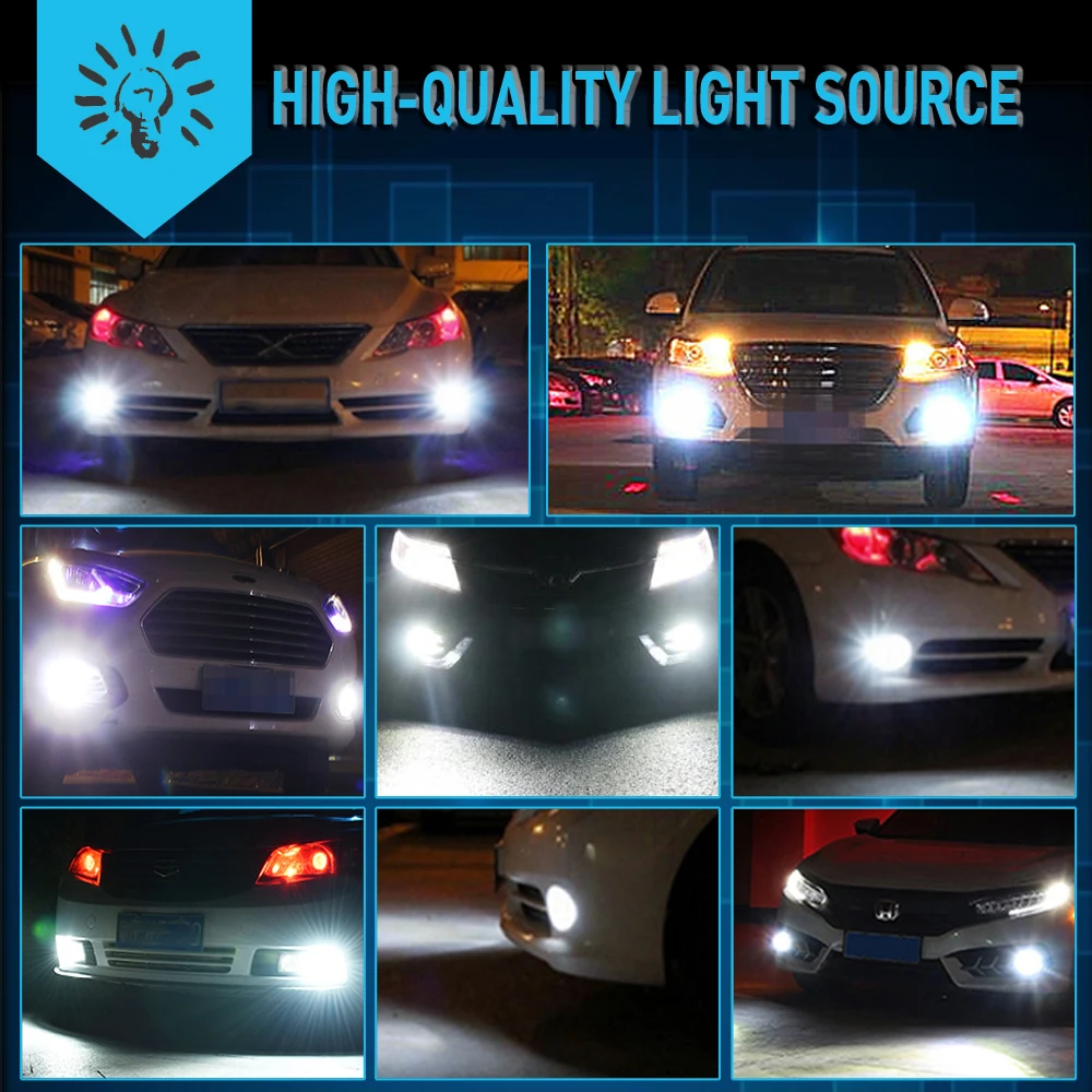 2x 9005 HB3 H8 H11 LED Avto DRL Luči za Meglo H9 Žarnice Auto Za Volvo Ford Focus VW Volkswagen JETTA MK6 GOLF 5 6 7 Skoda Fabia