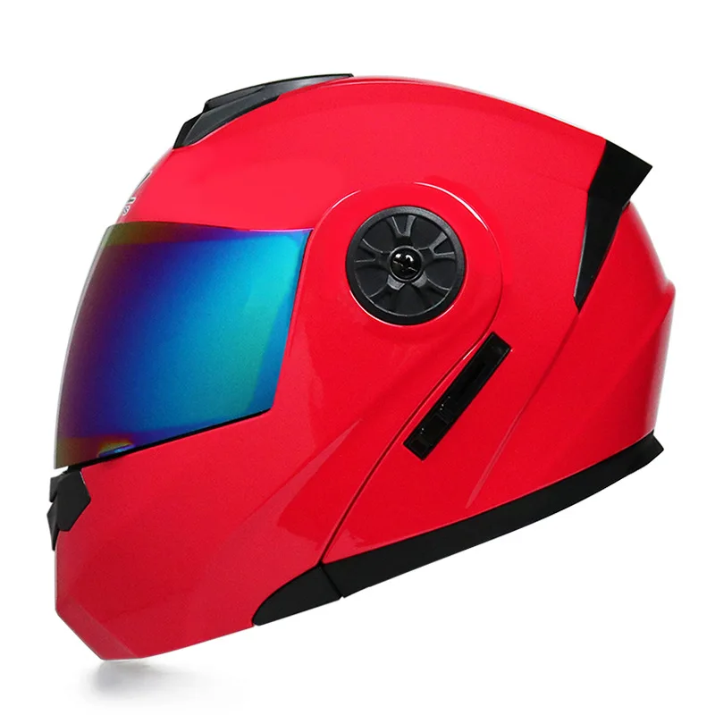 Visoka Kakovost Nove Modne Flip Up Motoristična Čelada Dvojno Vizir Sistem Full Face Čelada Primerna za Moške, Ženske S M L XL je na Voljo