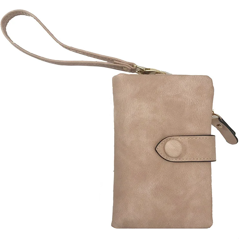 OGLEDALO SONČNI Nove PU ženske kratke denarnice dva-krat ženski torbici muli-funkcionalne vrečko damo tanko roko vrečko velika zmogljivost