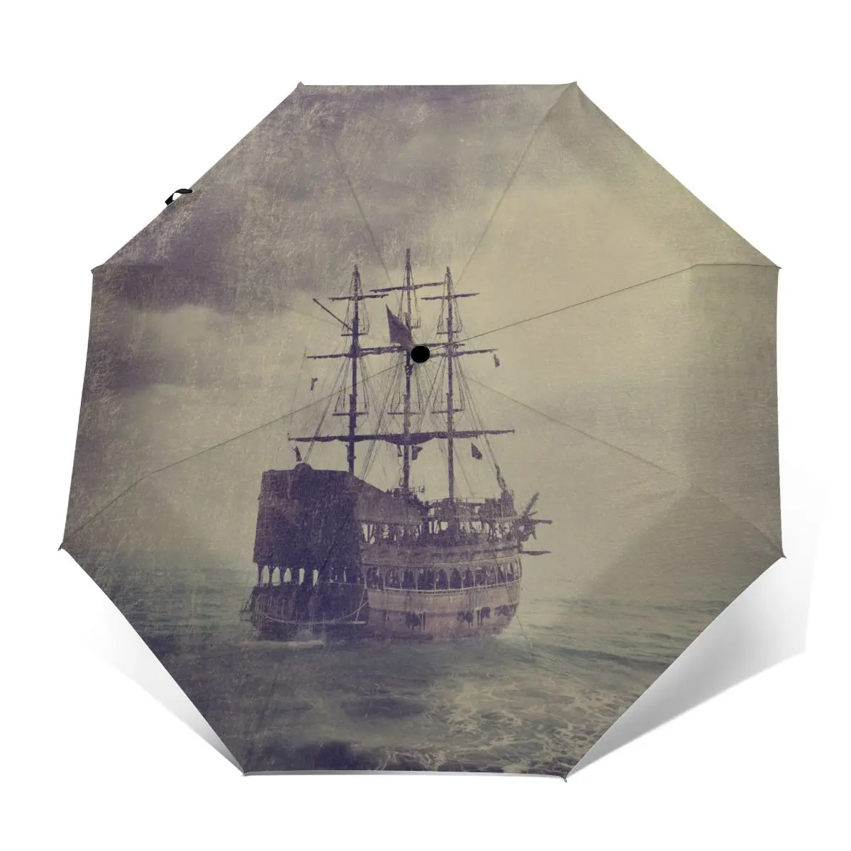 Stari Piratske Ladje V Morje, Veter Avtomatsko Zgibanje Obrnjen Dežnik Prenosni Paraguas za Moški Ženska