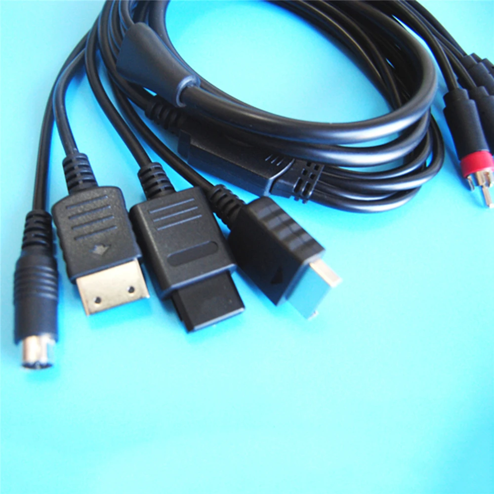 Multifunkcijski AV-S Kabel RCA Audio Video Kabel Sega Saturn SS DC PS1 PS2 SNES N64 NGC SFC Igralno Konzolo Deli, dodatna Oprema