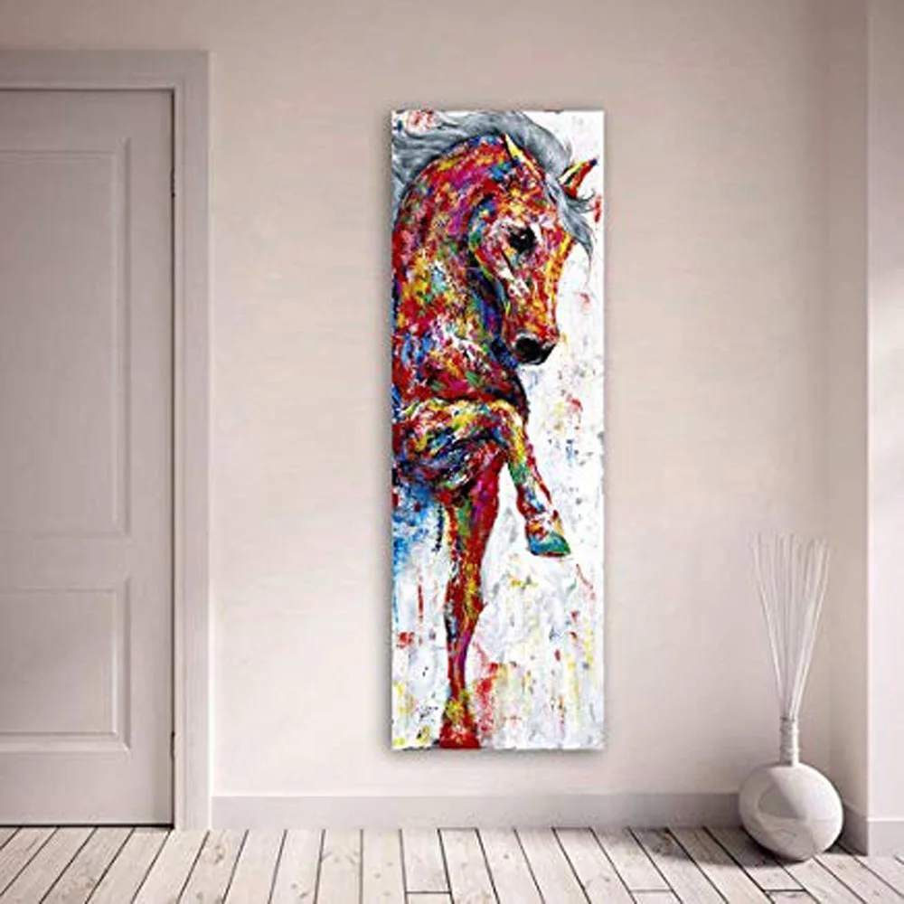 Ročno Poslikane konj Oljna slika Na Platnu Moderna Živali Slike Stenskih slikah, Stenski Dekor MA-01B