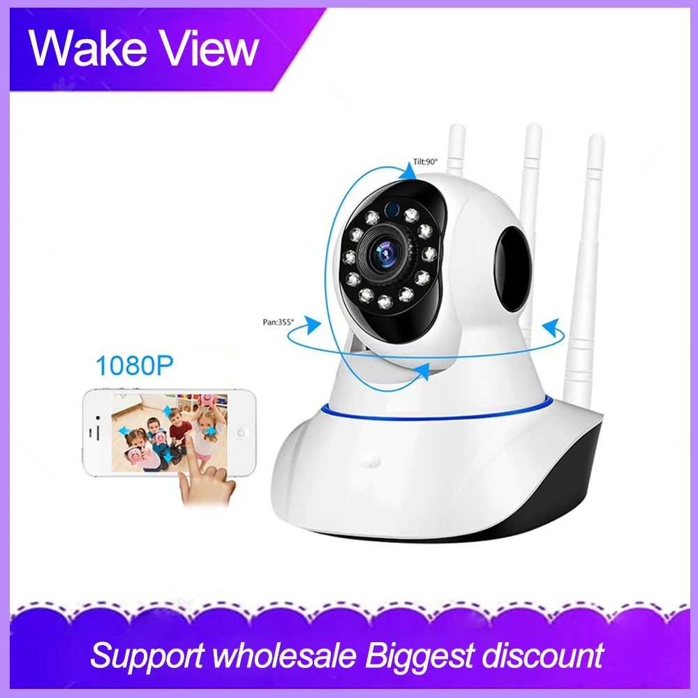 WakeView 1080P WiFi Kamera Home Security HD Pan Nagib Brezžična IP Kamera dvosmerni Audio Baby Monitor IP CCTV Kamere SD P2P