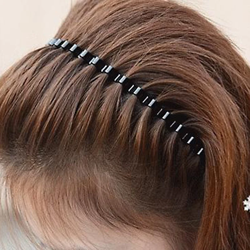 Preprost 1 PC Vroče Ženske, Dekleta, Otroci Moda Trdne Plastike korejski Vijugasto Pokrivala Pribor za Lase 9 Barve Hairbands