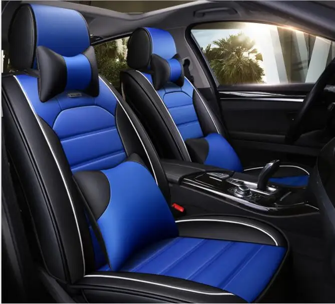 PU avtomobilskih sedežnih prevlek celoti obdan sedež za Toyota Volkswagen Suzuki Kia Mazda Mitsubishi Audi NISSAN sedežne blazine avto styling