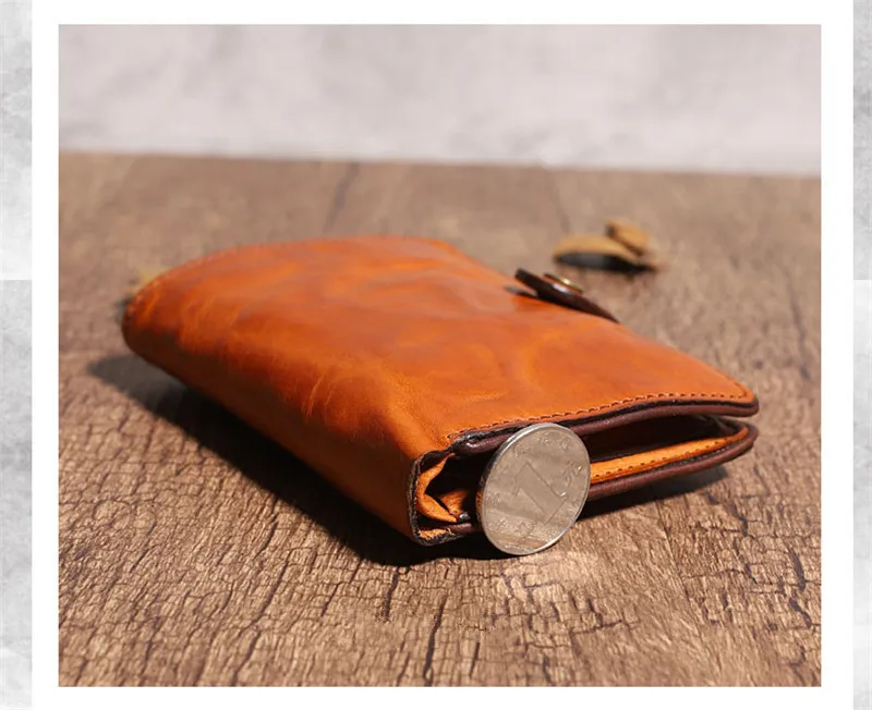 VIntage luksuzni prva plast cowhide moške denarnice moda preprost visoko kakovostnih naravnih pravega usnja ženske kartico sim torbici