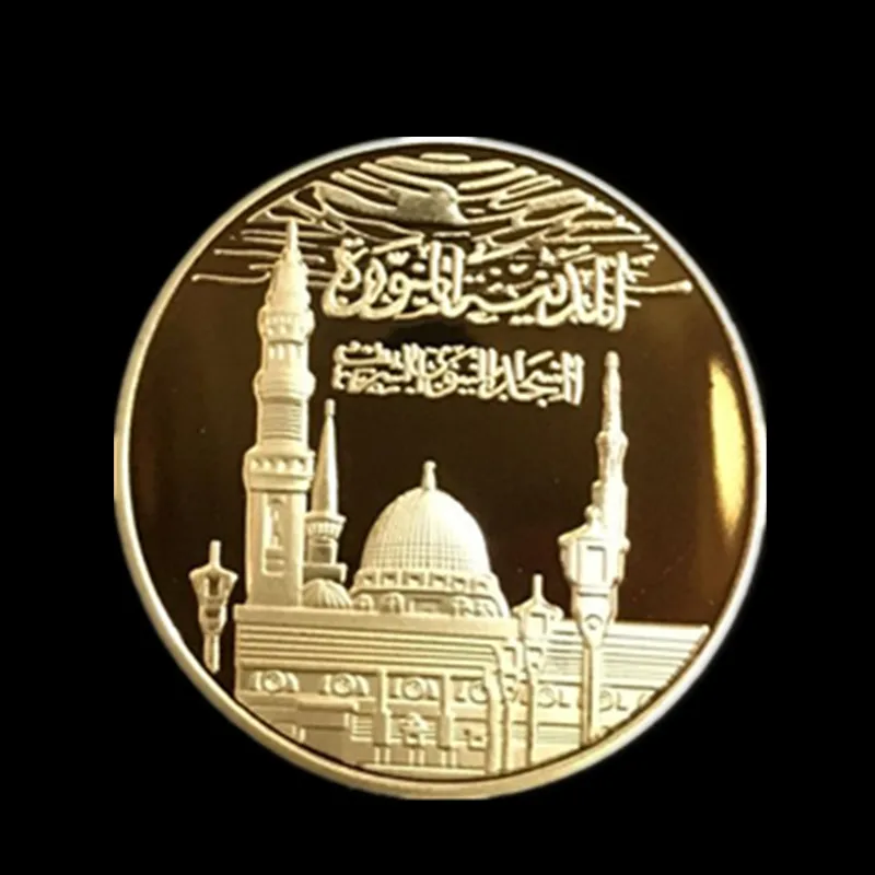 5 Savdska Arabija bismillah Arabskem Islam Moslem verske kovanec 24k pravi pozlačeni 40 mmsouvenir brezplačna dostava za čisto nov kovanec