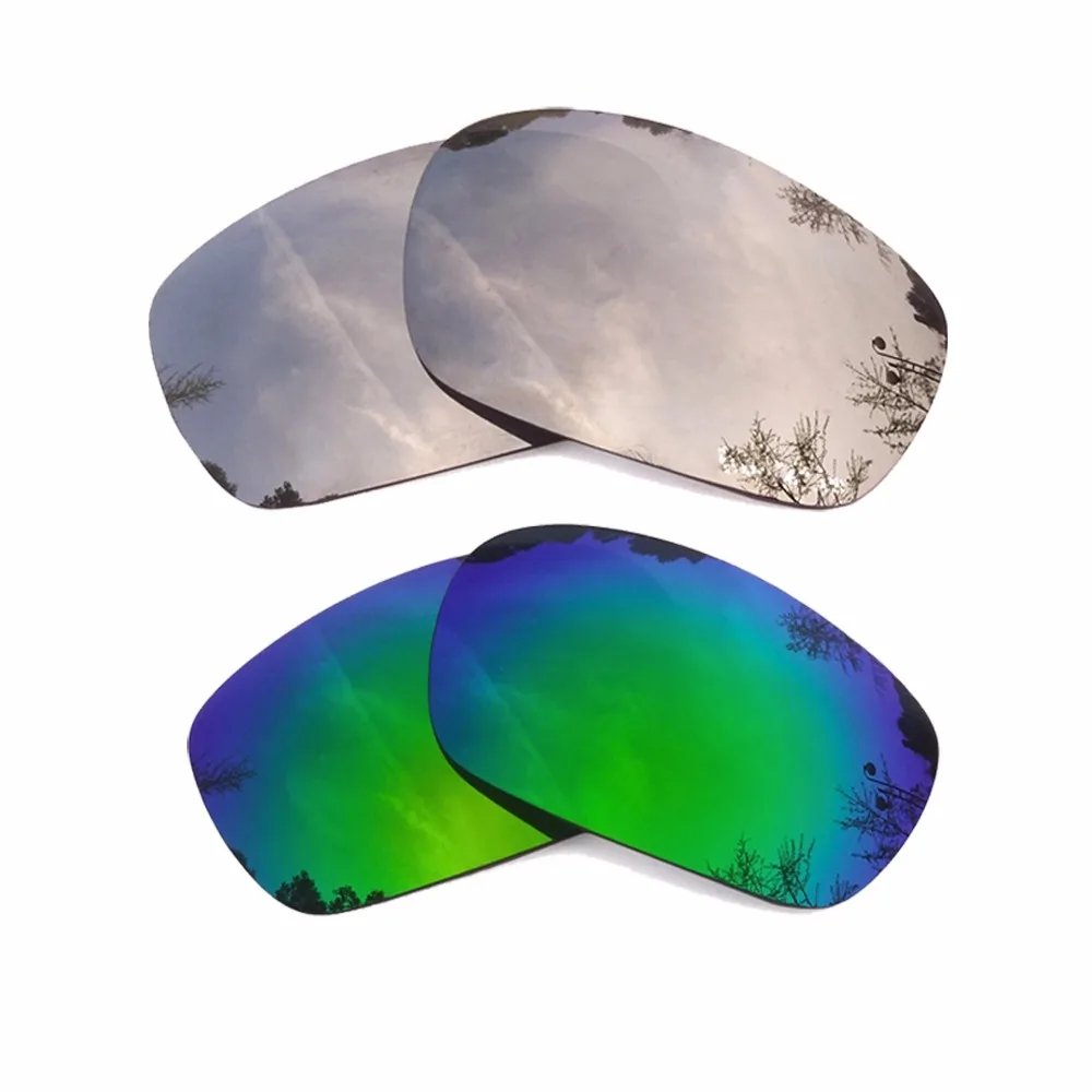 Srebrno Zrcalo in Zeleno Zrcali Polarizirana Zamenjava Leč za Jawbone Okvir UVA & UVB
