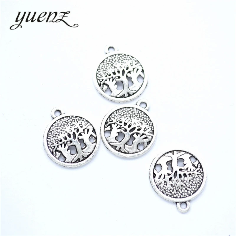 YuenZ 10pcs Antique Silver Plated drevo Čare Obesek:DIY za zapestnico, ogrlico 19*16mm Q263