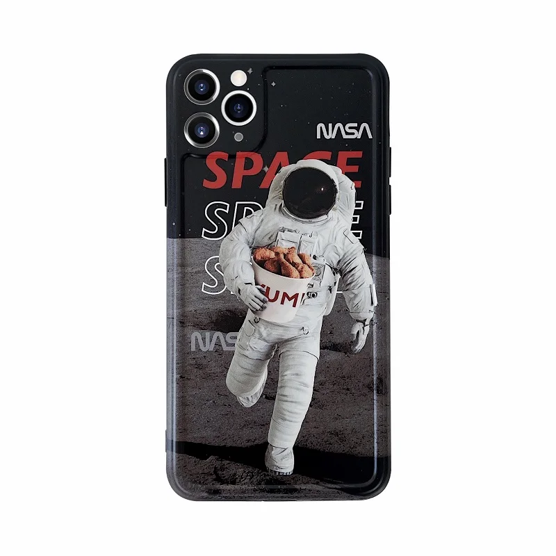Lepe Risanke Prostor Astronavt Primeru za IPhone 11 12 11Pro Max 12 Mini XS X XR 7 8 Plus SE 2020 Objektiv Varstvo Luksuzni Telefon Primerih