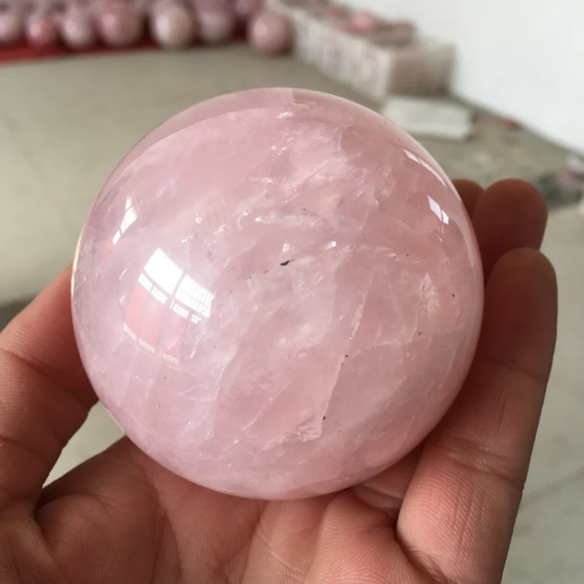 Naravni kristal rose gem področju žogo reiki healing home&urad dekor zagotavljanje energije kot za darilo