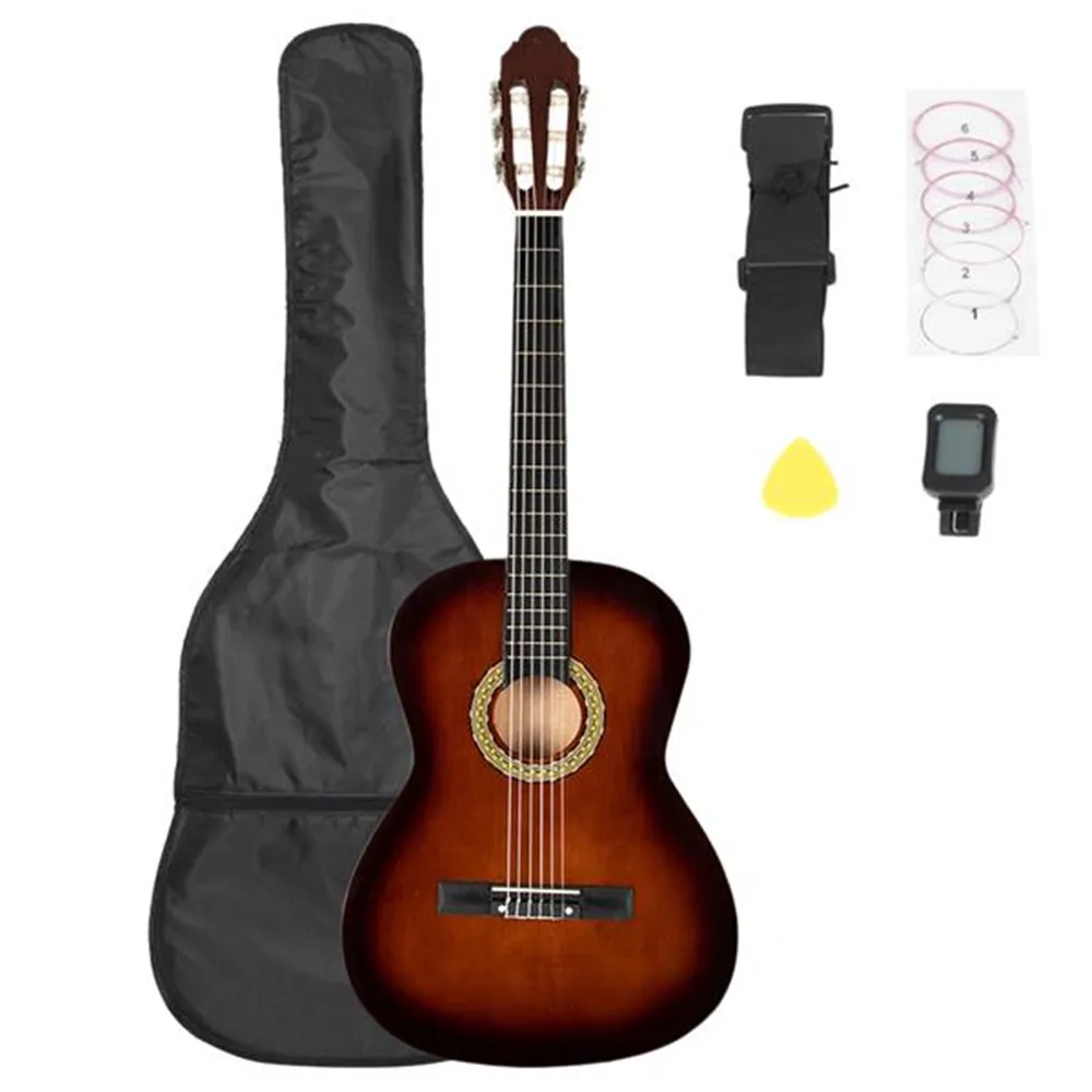 NAS Parka 38 Palčni Mat Smreka, Akustične Kitare, Basswood Klasičnih Guitarra z Bag & LCD Sprejemnik za Kitaro Ljubitelje Začetnike