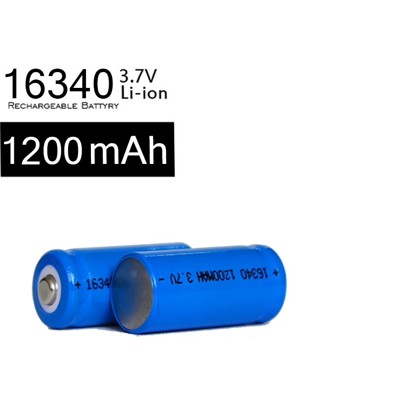 4Pcs 16340 Modra 1200mAh 3,7 v Li-ionska Akumulatorska Baterija+en Dvojni Polnilnik EU/ZDA Plug Darila+ Brezplačna Dostava
