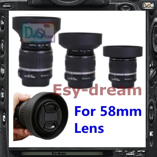58mm 58 mm 3-v-1 3in1 3-stopenjski Položaj Gume Objektiv Kapuco Kritje za Nikon Pentax Canon PA200