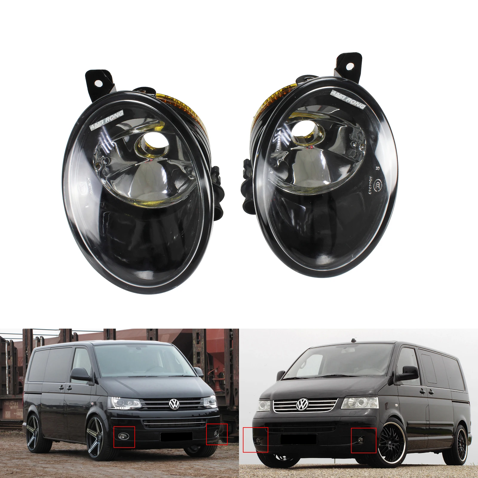 ANGRONG 2x Sprednje Luči za Meglo Svetilke Par Levo in Desno Novih Brez Žarnice Za VW T5 Transporter 2010-