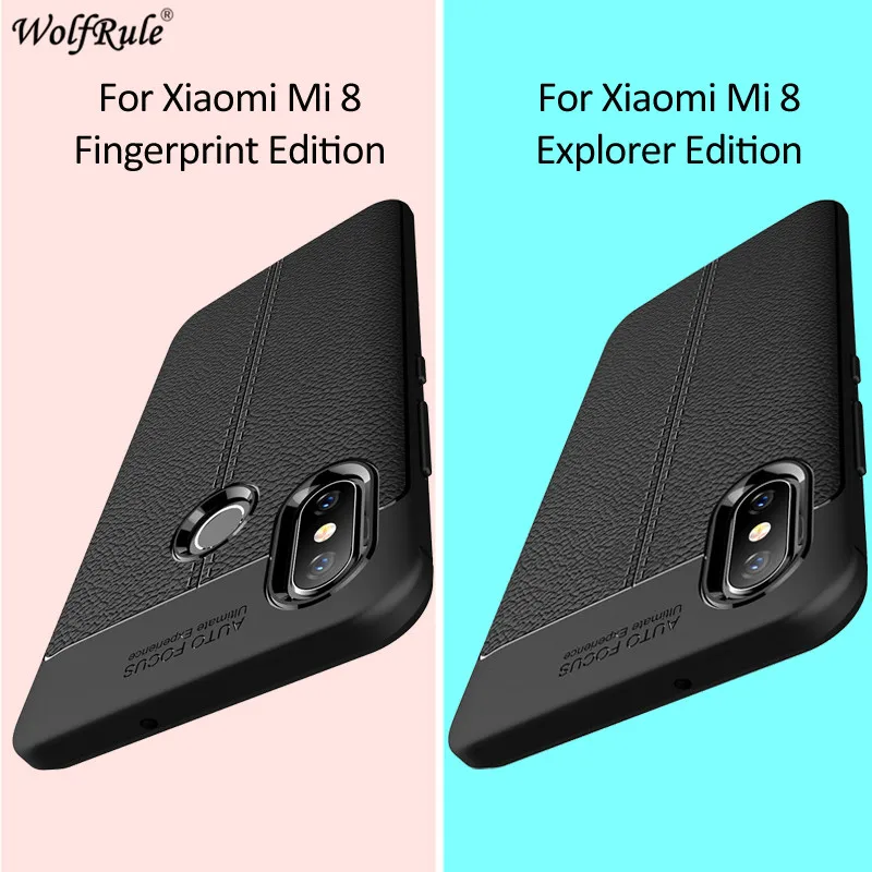 Za Kritje Xiaomi Mi 8 Primeru WolfRule Mehki Silikonski Opremljena Primerih Odbijača Primeru Telefon Za Xiaomi Mi Explorer 8 Edition Kritje 6.21'