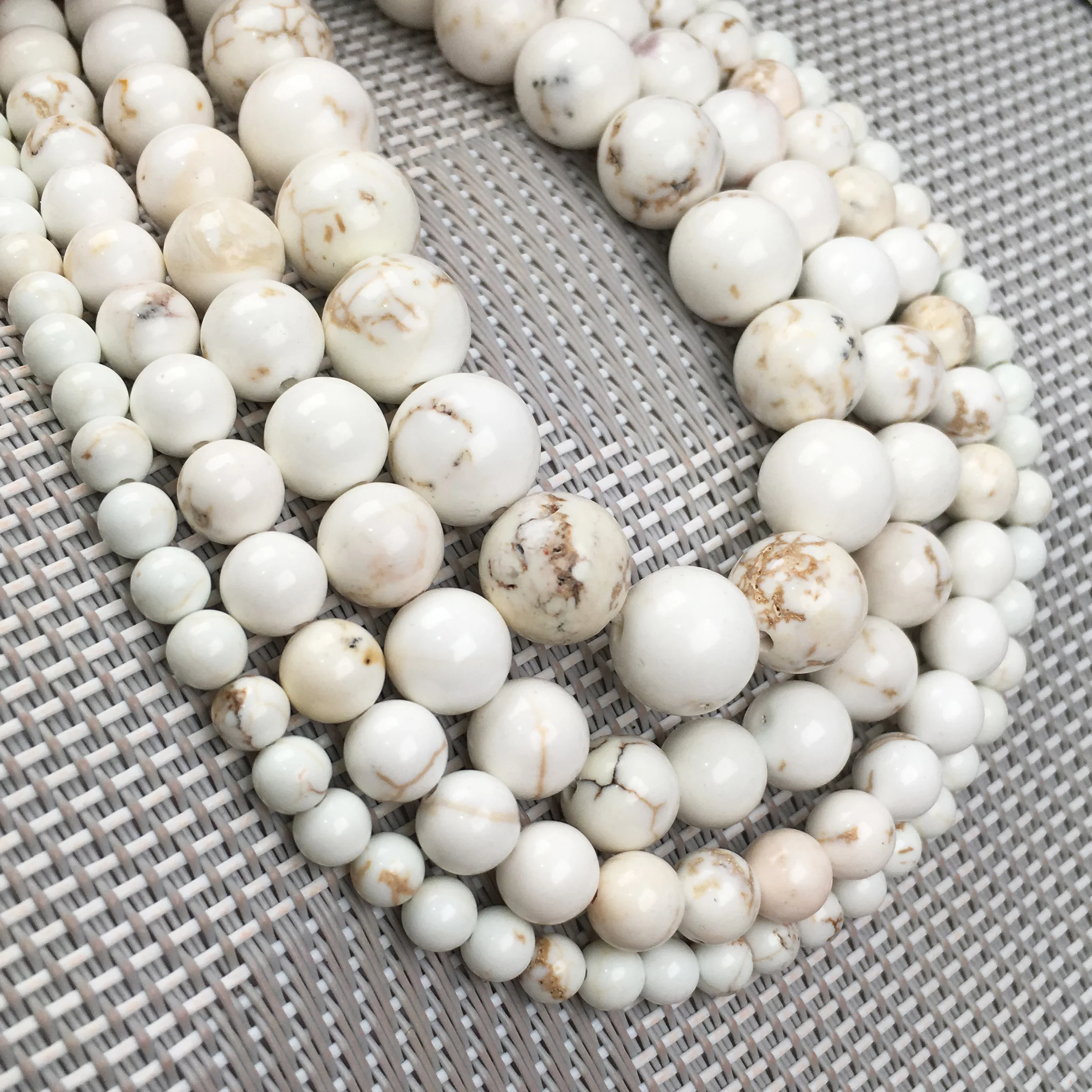 Naravni Biser Kamen okrogle Bele kroglice turquoises svoboden kroglice Za nakit, izdelava DIY zapestnico, ogrlico dodatki, velikost 6 8 10 12 mm