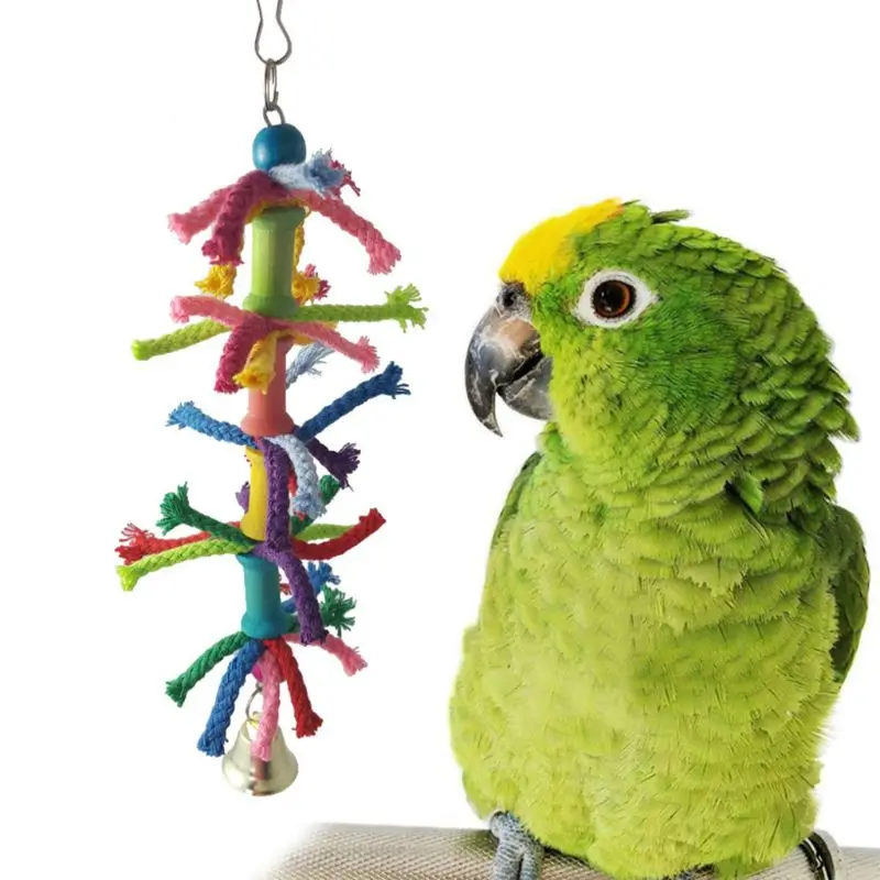 6 Kos/komplet Hišnih Ptic, ki Swing Igrače Papige Žvečilni Visi Gredi Zvonovi Majhne Parakeets Papiga Kletko Ugriz Plezalna Vrv Igrača