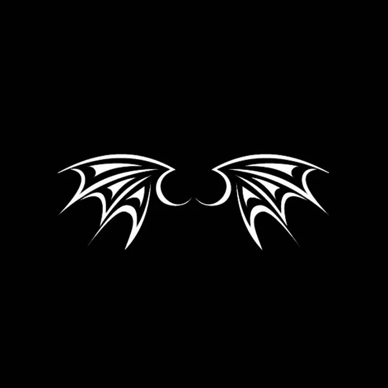 YJZT 11.6*4,2 CM Avto Nalepke Majhne Lep Devils' Krila Silhoutte Nalepke Modni Design Black/Silver, ki Zajemajo Telo, C20-1449