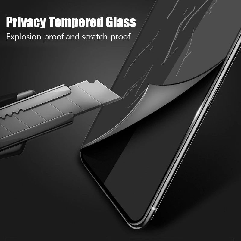 9D Zasebnosti screen protector za redmi opomba 9 9 8 9T 8T 7 Pro Max 4G 5G Anti vohun, kaljeno steklo filmov