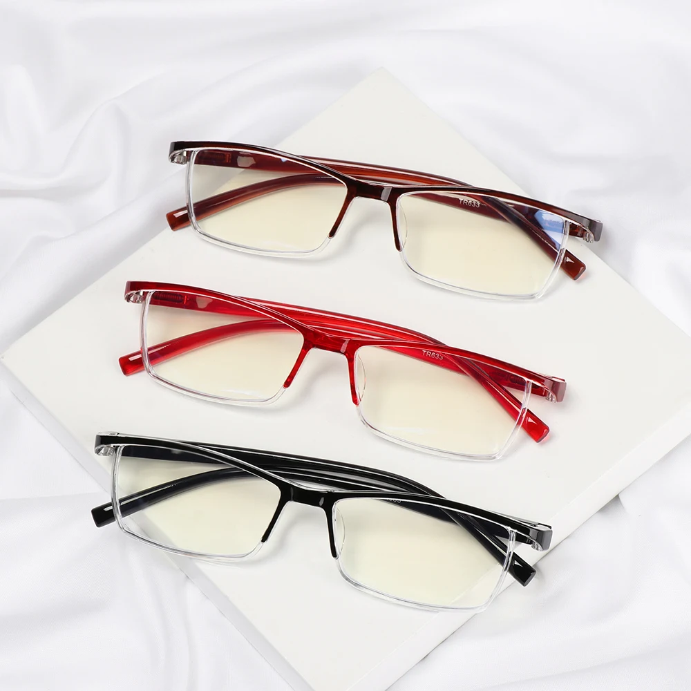 Unisex Ultra lahki Prenosni Obravnavi Očala Anti-Blu-ray Branje Ogledalo PC Okvir Očal + 1.00 ~ + 4.00