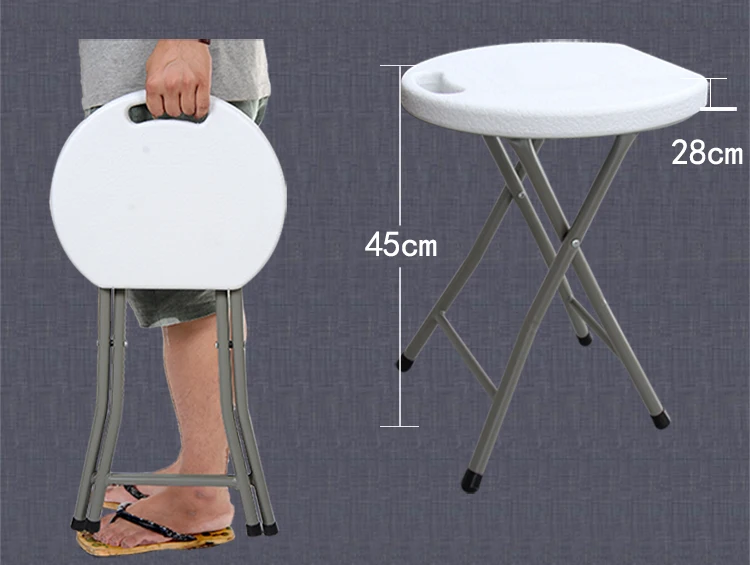 Debelo 33*30*45 cm, Zložljivi Stoli za Jedilnico & Klopi Majhne Okrogle Zunanji prenosni stol