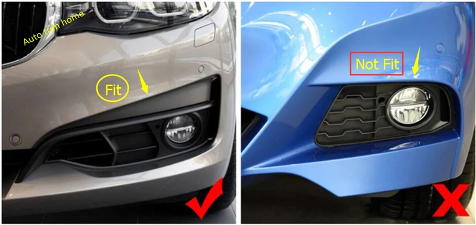 Lapetus ABS Chrome Prednji meglenki Svetilke Obrvi Proge Kritje Trim Fit Za BMW Serije 3 GT Gran Turismo F34 2013 - 2018