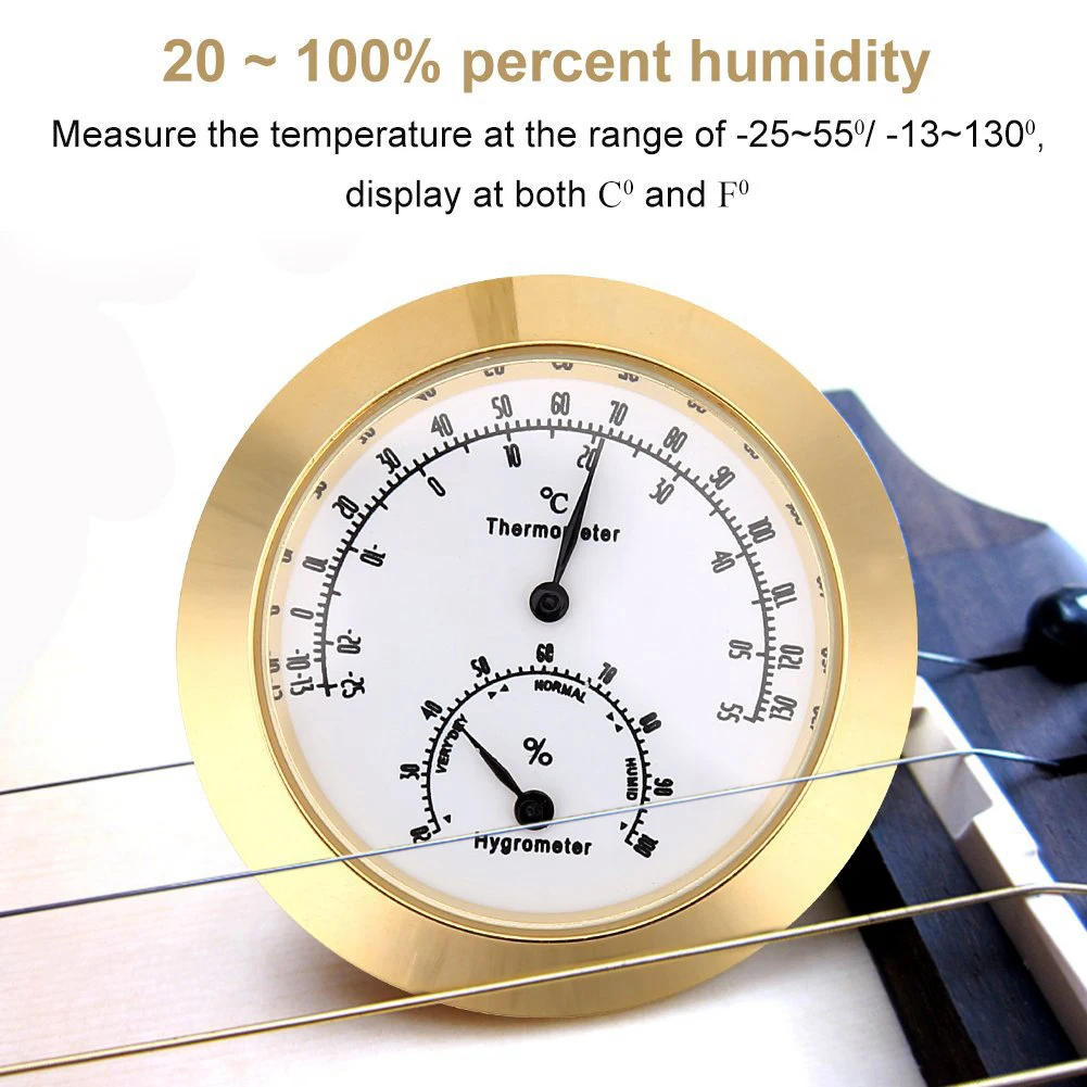 Praktično Termometer, Higrometer za Violina, Kitara Instrument Primeru Strunska glasbila, Vlažnost, Temperatura